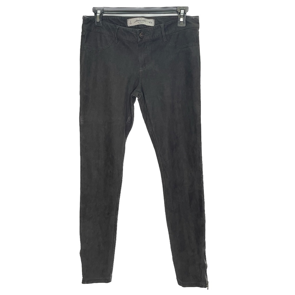 NEW Abercrombie & Fitch Brown Faux Suede Skinny Pants Sz 2 C